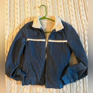Old Navy light blue corduroy shearling jacket, size XS. Tags cut out of jacket